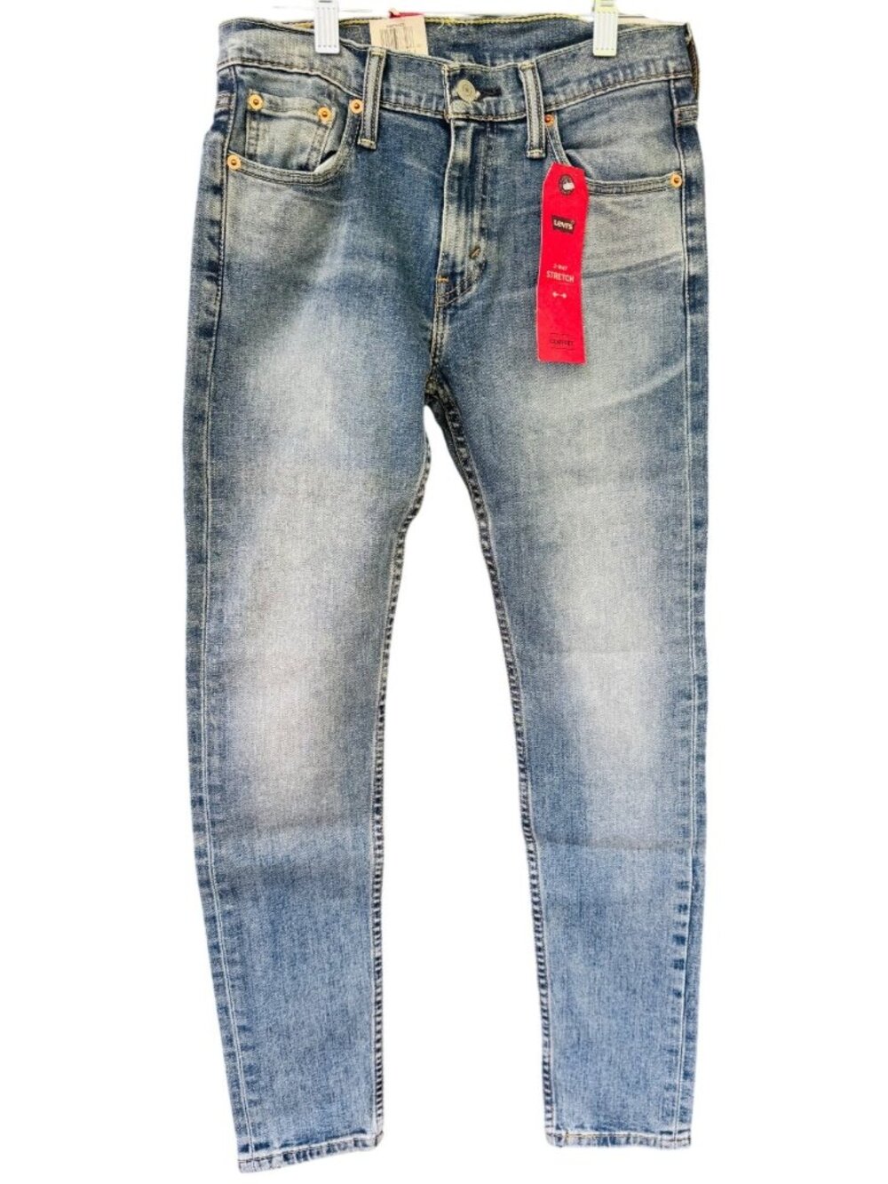 Levis 519 Extreme Skinny Jeans 28x30 Mens Stretch Denim Light Wash Super Skinny